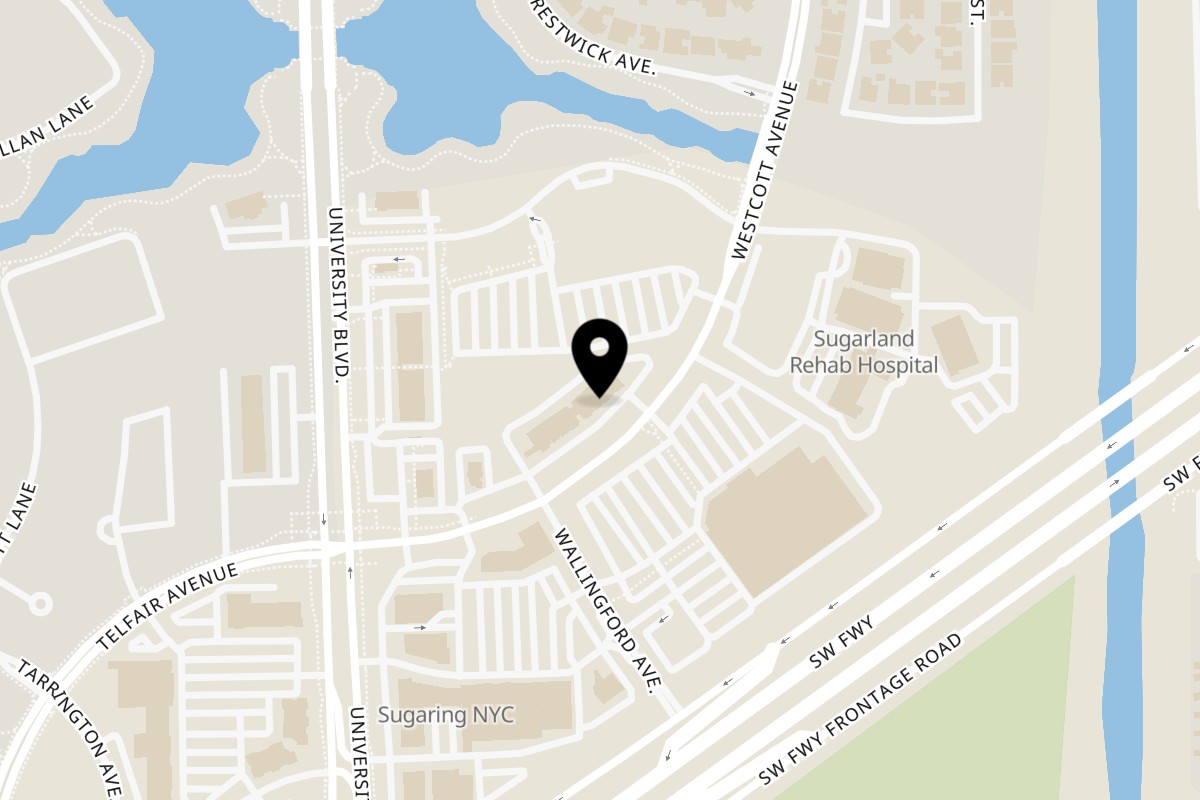 Map showing the location of Karma Kolache & Dessert Karma Kolache & Macarons - Sugarland on 1912 Wescott Ave in Sugar Land