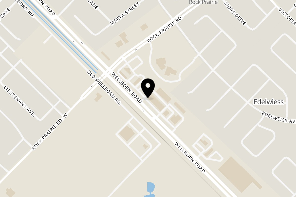 Map showing the location of Karma Kolache & Dessert Wellborn College Station on 12815 Wellborn Rd suite 190 in College Station